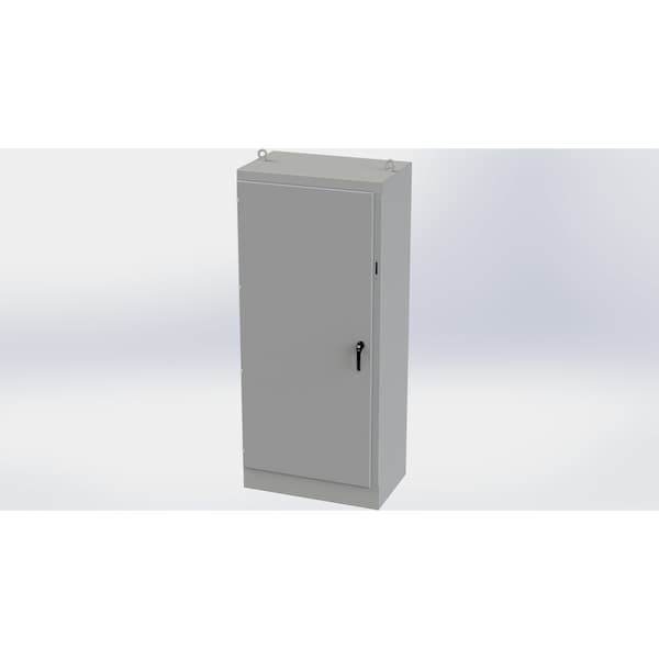 3 Point Latch with Coinproof/Padlock Handle Electrical Enclosures, 90 in H, 24 in D, 39-1/2 in W